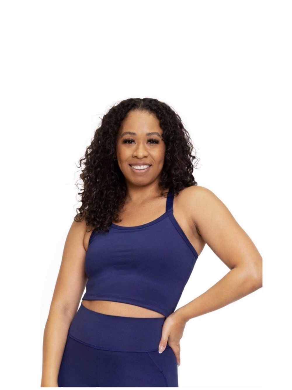 Phoenix Navy Multi‑Strap High‑Neck Sports Bra 3X C–DD NWT Activewear NWT